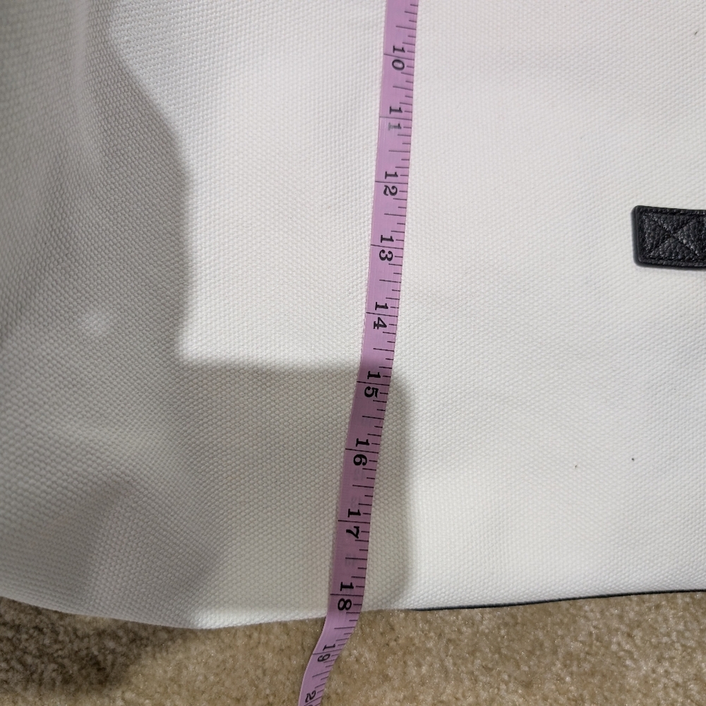 New Walter Baker Carly Tote Bag Day Tripper Weekender Canvas White/Black - Picture 7 of 8